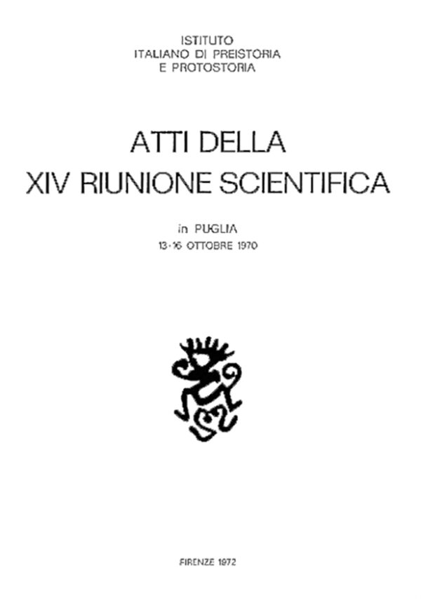 Atti della XIV Riunione Scientifica Puglia 13-16 OTTOBRE 1970