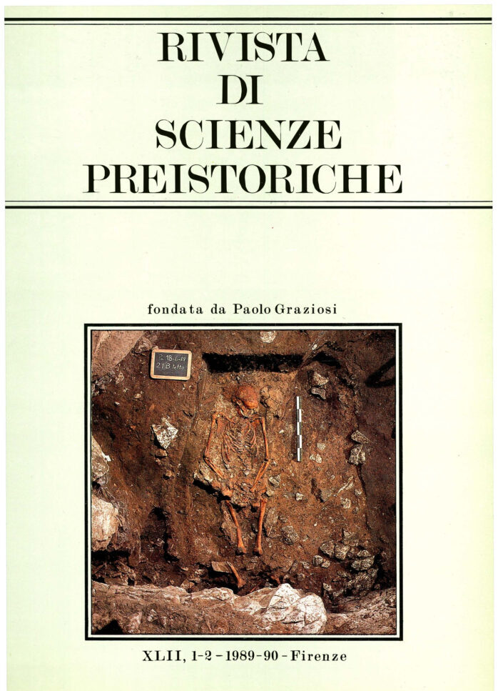 Rivista di Scienze Preistoriche, XLII, fasc. 1-2, 1989-1990