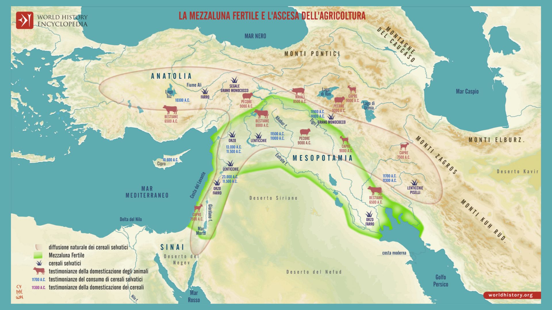 L’area della Mezzaluna fertile