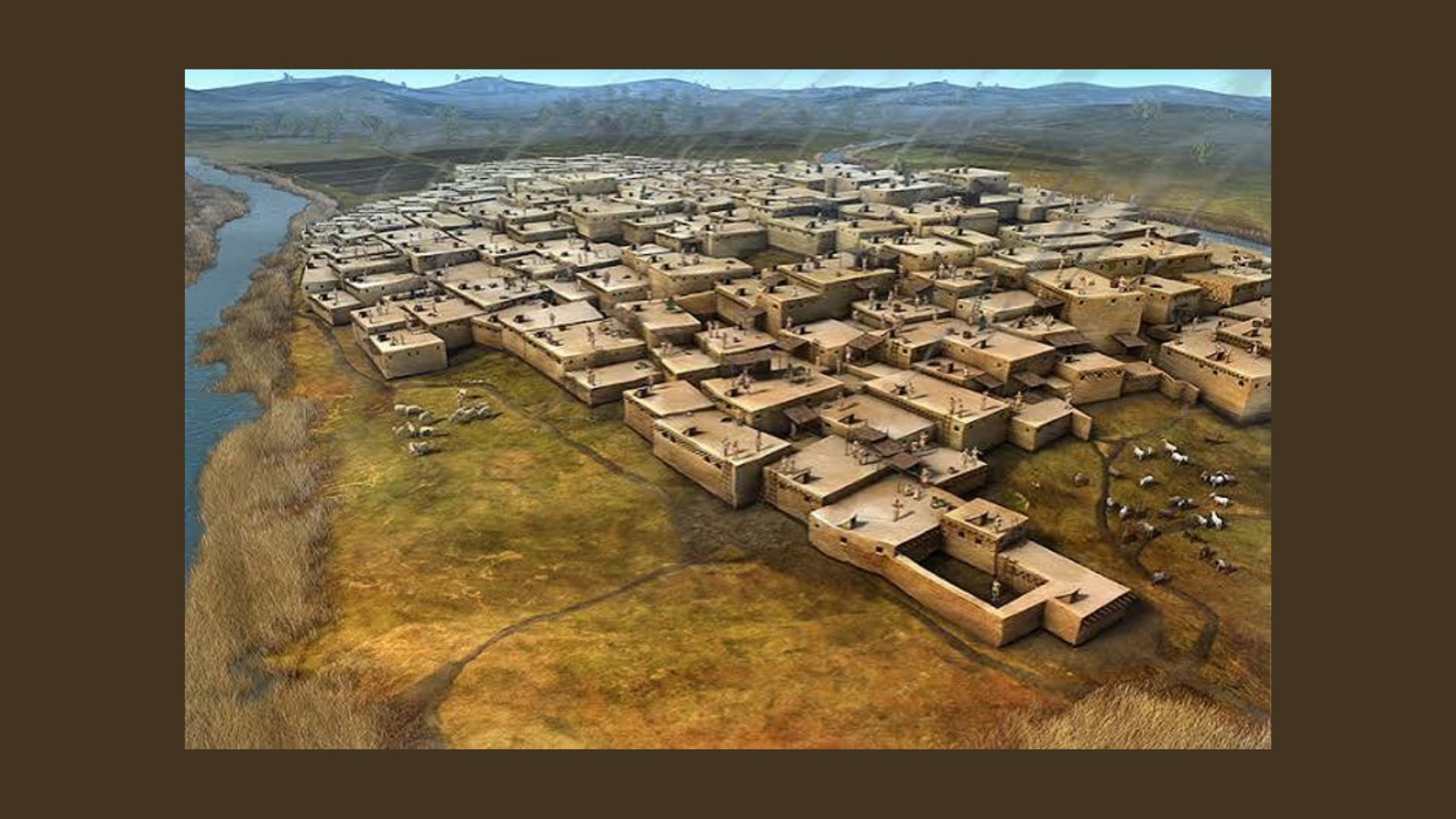 Una ricostruzione di Ҫatal Hüyük (Anatolia: 9400 -7300 anni fa)